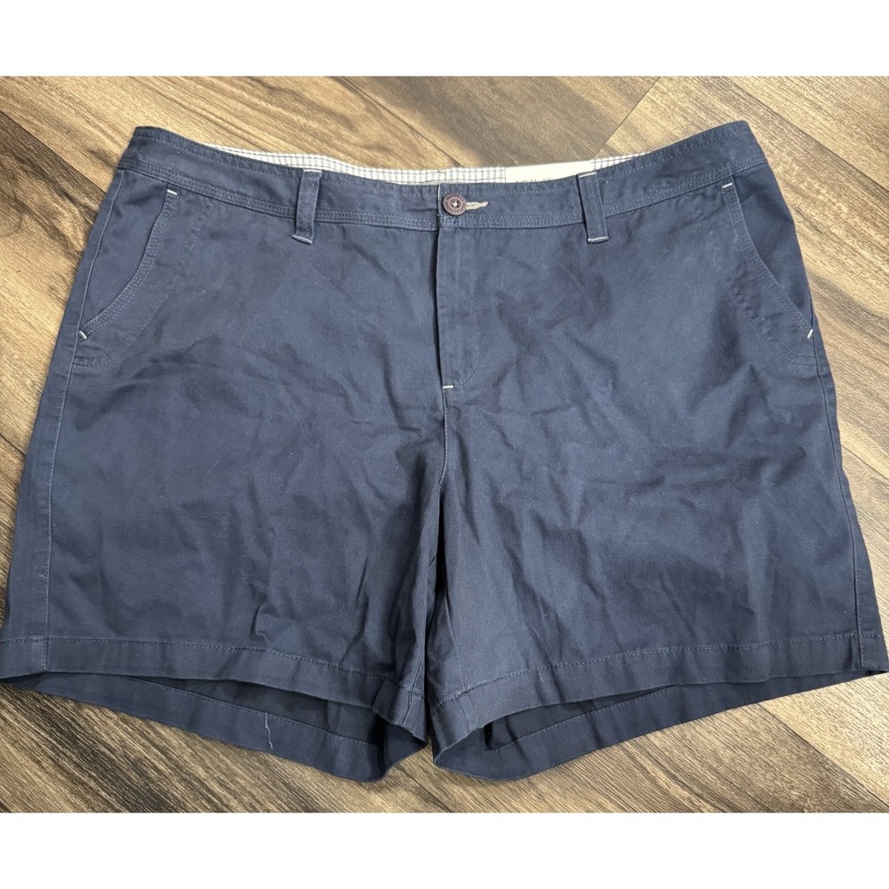 Women's Navy Blue Preppy Boat Shorts Size 18 Natural Reflections NWT